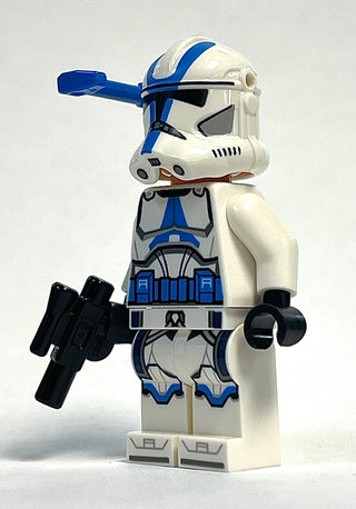 Clone Trooper Officer, 501st Legion (Phase 2) - White Arms, Blue Rangefinder, Nougat Head, Helmet with Holes, sw1246 Minifigure LEGO®   