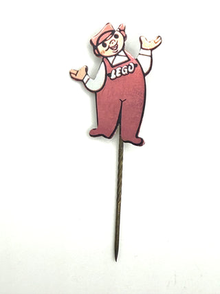 Vintage 1950's LEGO® Mascot Advertising Stick Pin Gear LEGO® Larger Pin