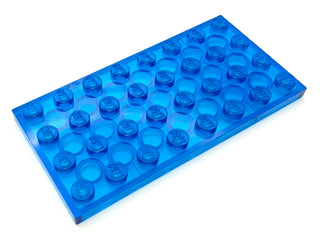 Plate 4x8, Part# 3035 Part LEGO® Trans-Dark Blue (Slightly Used)  