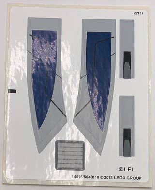 Sticker Sheet for Set Mandalorian Speeder, 75022 - (14515/6040110), Part# 75022stk01 Part LEGO® Complete