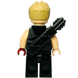 Hawkeye - Black and Dark Suit, Dark Tan Hair, Quiver, Silver Zipper, sh0925 Minifigure LEGO®
