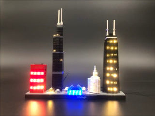 Chicago Skyline 21033 Custom Lighting Kit for LEGO® Set