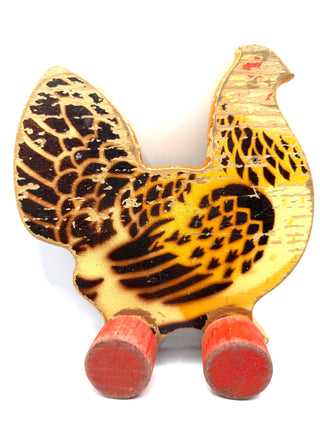 LEGO® Wooden Hen Chicken Pull Toy, No. 210