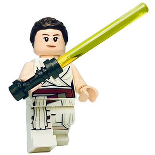Rey - White Tied Robe, sw1054 - LEGO® Star Wars Minifigure Minifigure LEGO® Like New with Lightsaber