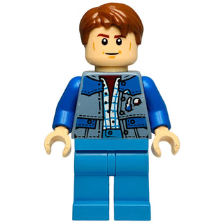 Marty McFly - Red Puffer Vest over Sand Blue Jacket, sc138 - LEGO® Speed Champions Minifigure Minifigure LEGO®