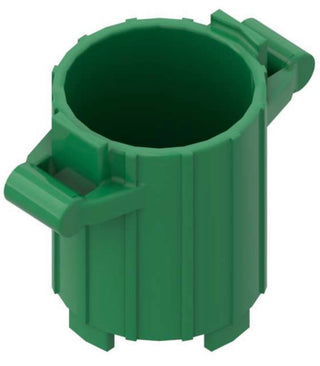 Trash Can Container with 2 Cover Holders, Part# 2439  LEGO® Green  