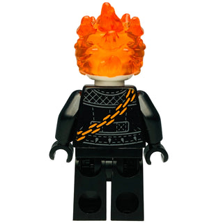 Ghost Rider, Johnathon 'Johnny' Blaze - White Head, Flaming Chain, sh1095 - LEGO® Marvel Minifigure Minifigure LEGO®