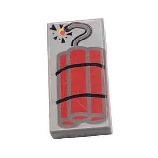 Tile 1 x 2 with Dynamite Pattern, Part# 3069pb03