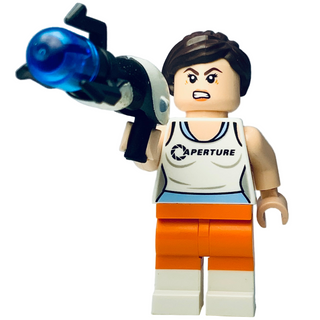 Chell, dim006 Minifigure LEGO® Like New with Weapon Accessory