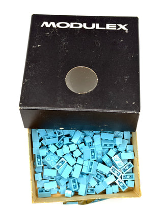 Modulex Set 1121-11 MX Pastel Blue 1x2 Bricks x200 1975-1981