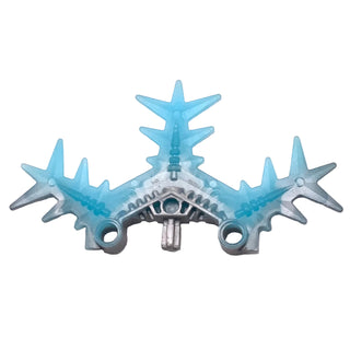 Bionicle Weapon Ice Shield Half with Marbled Trans-Light Blue Pattern, Part# 64266pb01