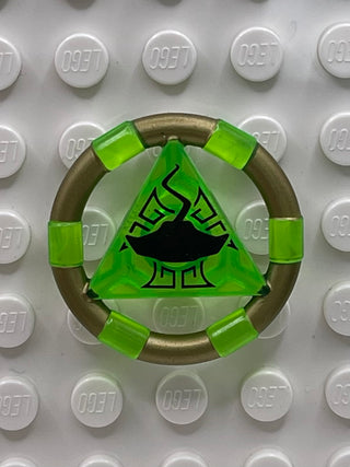 Atlantis Treasure Key Accessories LEGO® Trans-Bright Green with Manta Ray Pattern  