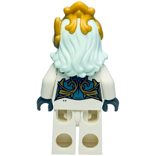Astrid - White Outfit, Light Aqua Hair, Gold Crown, drm093 Minifigure LEGO®