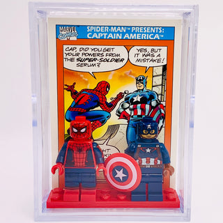 Spider-Man & Captain America with Trading Card & Collector’s Case Minifigure LEGO®
