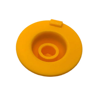 Minifigure, Headgear Straw Hat with Bar Handle with Molded Dark Red Band Pattern, Part# 112531pb01 Part LEGO®