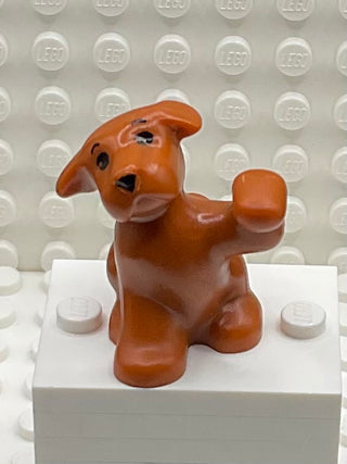 Dog Sitting with Raised Paw Belville LEGO® Animals LEGO® Dark Orange  