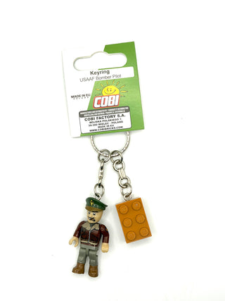USAAF Bomber Pilot Figure Key Chain Made in Poland by COBI Key Chain Cobi Toys