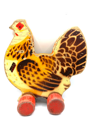 LEGO® Wooden Hen Chicken Pull Toy, No. 210