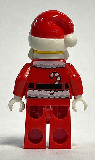 Santa - Red Fur Lined Jacket with Button, Red Legs, Light Bluish Gray and White Bushy Eyebrows, hol125 Minifigure LEGO®   