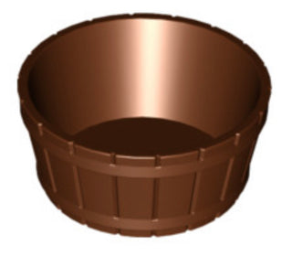 Container, Half Large Barrel, Part# 4424 Part LEGO® Reddish Brown  
