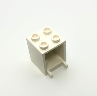 Container, Box 2x2x2, Part# 4345 Part LEGO® White  