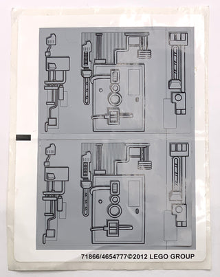 Sticker Sheet for Set Gold Leader's Y-wing Starfighter, 9495 - (71866/4654777), Part# 9495stk01 Part LEGO® Complete