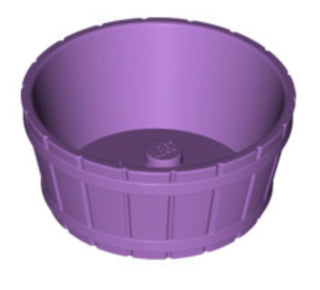 Container, Half Large Barrel with Axle Hole, Part# 64951 Part LEGO® Medium Lavender  