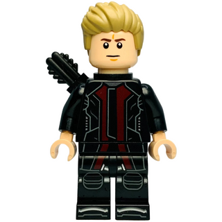 Hawkeye - Black and Dark Red Suit, Dark Tan Hair, Quiver, Silver Boot Tips, sh0969 Minifigure LEGO® Like New