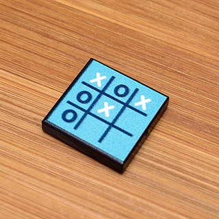 Tic-Tac-Toe - Custom Printed 2x2 Tile made using LEGO parts Custom Parts B3 Customs