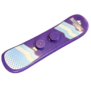 Minifigure, Utensil Snowboard Small with Stripes and 'SPORT' Pattern Part #18746pb007 Part LEGO® Dark Purple