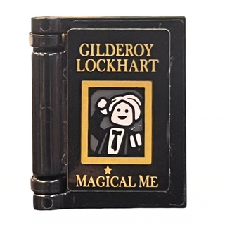 Minifigure, Magical Me, Gilderoy Lockhart Autobiography, Sticker, Part# (24324 + 3069 + 24093pb039) Part LEGO® Black