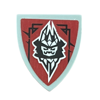 Minifigure Shield Triangular Short with Emperor on Dark Red Background Sticker, 3846pb050 Part LEGO®