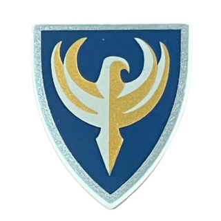 Minifigure Shield Triangular Short with Dark Blue and Gold Jayko Hawk Pattern, 3846pb017 Part LEGO®