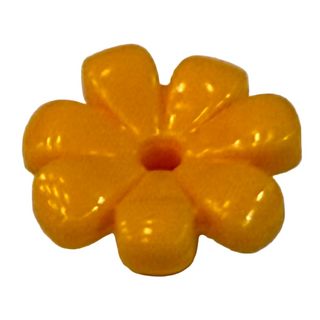 Plant Flower w/ Small Pin Hole, Part# 32606 Part LEGO® Bright Light Orange