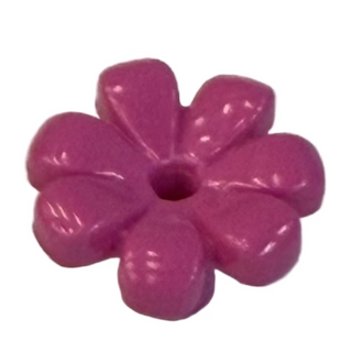 Plant Flower w/ Small Pin Hole, Part# 32606 Part LEGO® Dark Pink