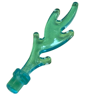 Flame Wave Rounded Straight Small with Bar End, Part# 6126b Part LEGO® Trans-Light Blue 1 Part