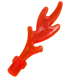 Flame Wave Rounded Straight Small with Bar End, Part# 6126b Part LEGO® Trans-Neon Orange 1 Part