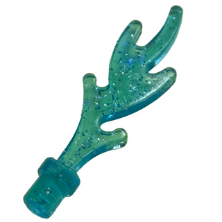 Flame Wave Rounded Straight Small with Bar End, Part# 6126b Part LEGO® Glitter Trans-Light Blue 1 Part