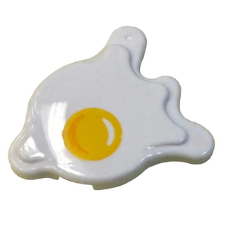 Tile Round, 2x2 Splat with Side Extensions with Egg Yolk Pattern, Part# 80677pb01