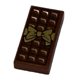 Chocolate Bar w/ Blocks and Gold Bow Pattern, Part# 3069pb0440 Part LEGO®