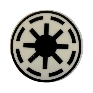 Tile Round 2 x 2 with SW Republic Pattern Part# 4150ps6 Part LEGO® White