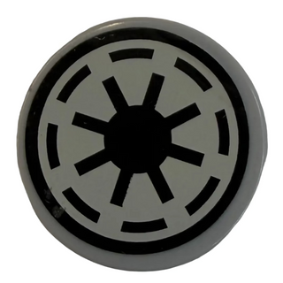 Tile Round 2 x 2 with SW Galactic Republic Logo on Light Bluish Gray Background (Sticker) Part# 4150pb002c Part LEGO® Light Bluish Gray