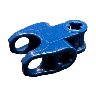 Technic, Axle Connector 2 x 3 with Ball Joint Socket - Closed Sides, Angled Forks with Closed Axle Holes, Part# 60176 Part LEGO® Dark Blue Like New