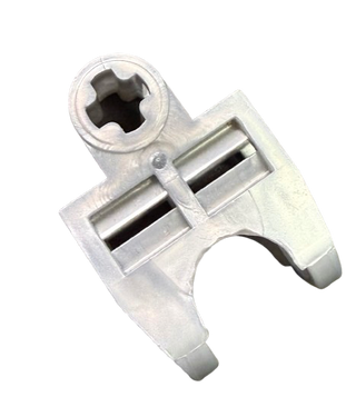 Technic, Axle Connector 2 x 3 with Ball Joint Socket - Open Sides, Angled Forks with Closed Axle Holes, Part# 32174 Part LEGO® Pearl Light Gray Like New