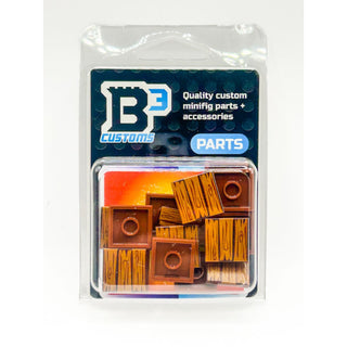 Dark Hardwood Tile Part Pack (20 Tiles) made with LEGO parts - B3 Customs Custom Parts B3 Customs
