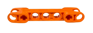 Technic, Axle and Pin Connector 2 x 7 with 2 Ball Joint Sockets, Rounded Ends, Part# 50898 Part LEGO® Orange Like New