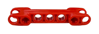 Technic, Axle and Pin Connector 2 x 7 with 2 Ball Joint Sockets, Rounded Ends, Part# 50898 Part LEGO® Red Like New