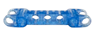 Technic, Axle and Pin Connector 2 x 7 with 2 Ball Joint Sockets, Rounded Ends, Part# 50898 Part LEGO® Trans-Medium Blue Like New