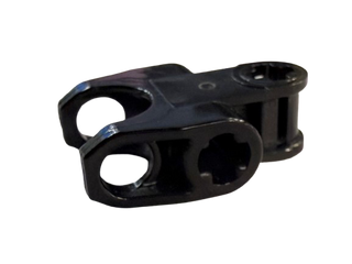 Technic, Axle Connector 2 x 3 with Ball Joint Socket - Closed Sides, Angled Forks with Closed Axle Holes, Part# 60176 Part LEGO® Black Like New