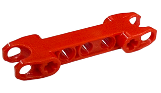 Technic, Axle and Pin Connector 2x7 with 2 Ball Joint Sockets, Squared Ends, Closed Side Axle Holes, Part# 61054 Part LEGO® Red Like New